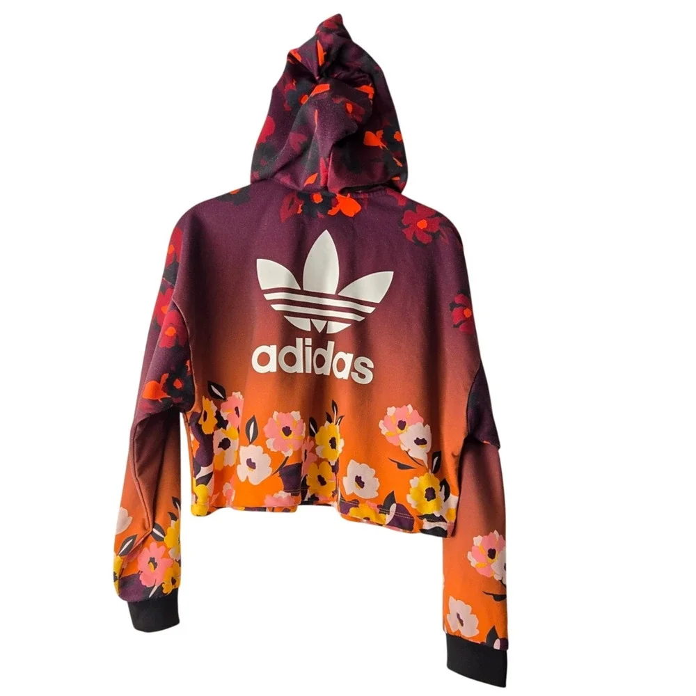 Adidas x Her Studio London Floral Gradient Athleisure Sporty Chic Hoodie Size XS